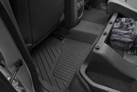 Precise Fit Substantial Carpet Coverage Effective Anchoring System Convenient Removal for Cleaning Two-Piece Rear Floor Liner FRONT ROW 1.