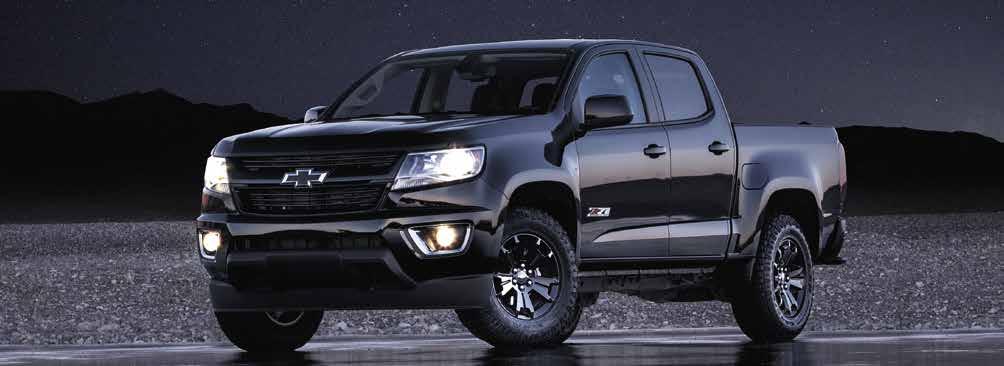2019 COLORADO SPECIAL EDITIONS Z71 MIDNIGHT EDITION Z71 Trim, Extended or Crew Cabs Black 17-Inch 5-Spoke Wheels Goodyear Wrangler Duratrac Tires Black Exterior
