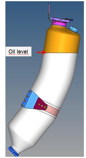 brackets Mesh illustration of the internal parts Illustration of the oil level note: see "D9 - Oil