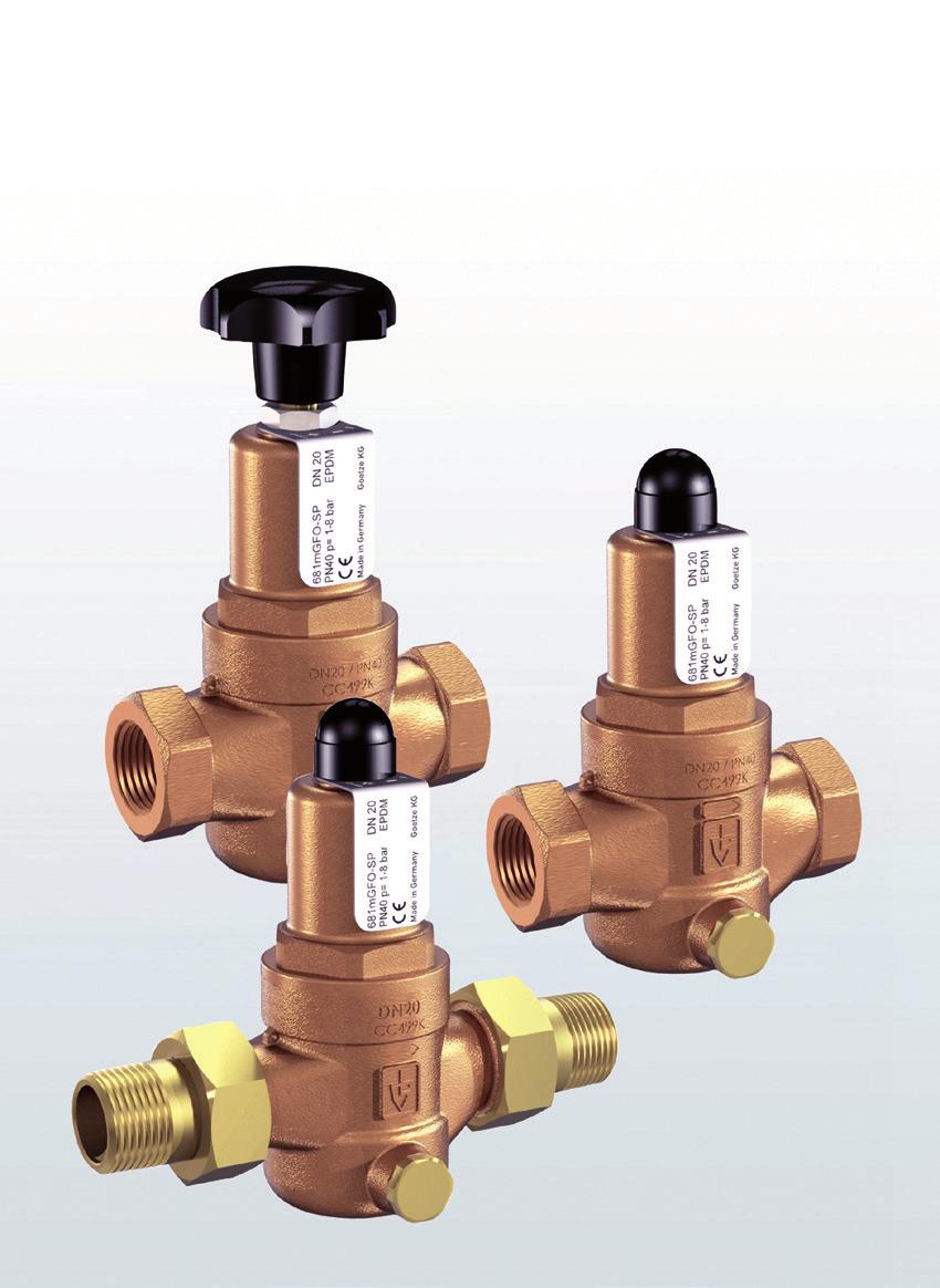 the protection of: -- domestic water supply systems -- commercial and industrial plants against too high supply pressure.