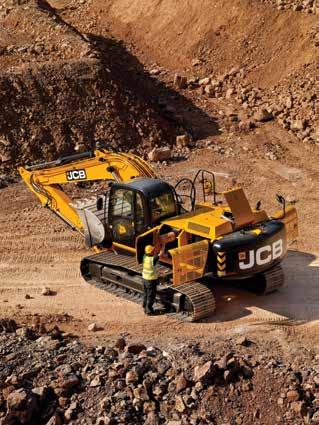 Our start function means a JCB JS240/260 can only be started in a safe locked position. 4 JCB JS240/260s have a large glass area and low bonnet line for superb visibility.