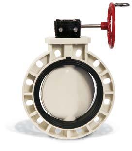 BYV Series Butterfly Valves 2" TO 12" PVC, CPVC AND GFPP One-Piece Body and Disc in PVC, CPVC and GFPP Materials Revolutionary Hand Lever with 19 Lockable Stop Positions and 360 Interlock