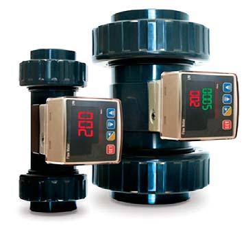 TF Series MULTI-FUNCTION TRUE UNION PADDLEWHEEL FLOW METER Available in PVC and PP Materials PVC and Polypropylene True Union Design 1/2" - 2" (Flanged 3" & 4", PVC Only) High Accuracy Less than ± 1.