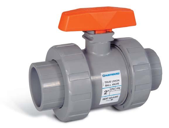TB Series True Union Ball Valves 2-1/2" TO 6" PVC AND CPVC PVC and CPVC Full Port Design Through 4" Reversible PTFE Seats Double O-Ring Stem Seals Easily Actuated NSF/ANSI 61 Listed (2-1/2"-4")