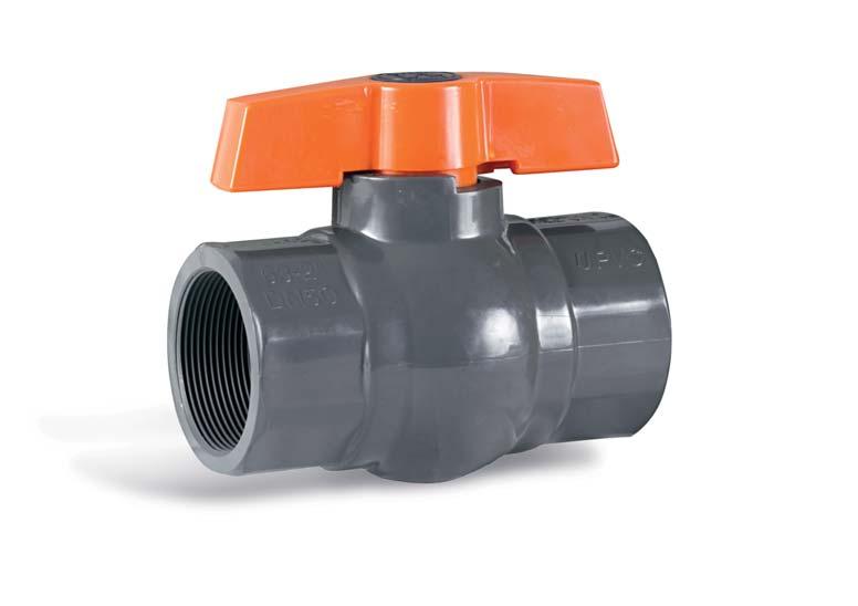 QV Series QIC2 Compact Ball Valves 1/2" TO 2" PVC Gray PVC Rugged, Compact and Lightweight