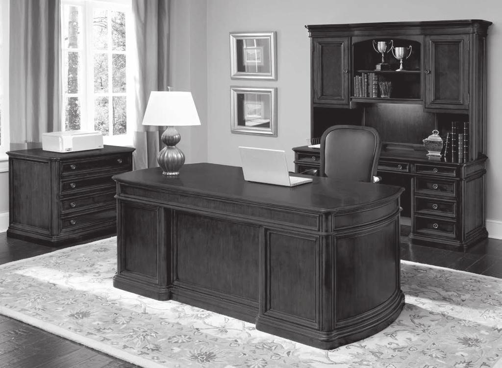 Walden VENEER COLLECTION 7859 Cocoa Cherry Finish Clean lines with rich embellishments. The Walden Collection brings a hint of old-world elegance to your office decor.