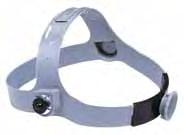 offset, pliable headband fits head contours comfortably.