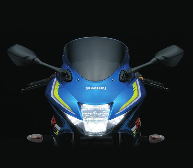 Image sketch LED Lighting Reflecting its GSX-R heritage, the GSX-R125 features vertically stacked LED