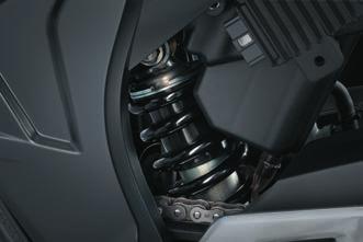 10-spoke cast aluminum wheels carry Dunlop D102 tires.