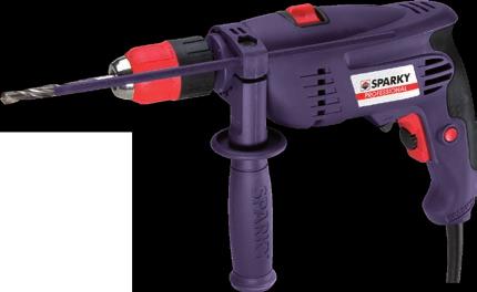 Wood: 13 / 13 / 20 mm Two mode settings: Drilling and Impact drilling No load rpm: 0 2800 min Electronic speed
