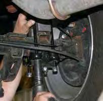 29. Install the front tires / wheels using a 22mm socket & lower the front of the vehicle to the ground. Rear Installation: 30.