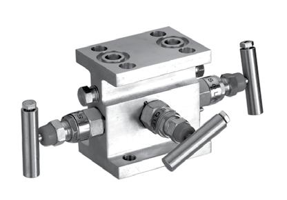 Differential Pressure Manifold Valves - EM54 THREE VALVE MANIFOLD: DIRECT MOUNT (DOUBLE FLANGED) The EM54 is a double flanged instrument manifold that is used to perform the block, equalizing and