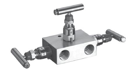 Differential Pressure Manifold Valves - EM45 THREE VALVE MANIFOLD: REMOTE MOUNT, THREADED The EM45 is a general purpose instrument manifold designed for connecting differential pressure transmitters