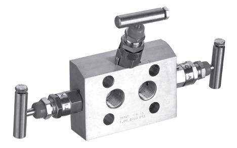 Differential Pressure Manifold Valves - EH33 THREE VALVE MANIFOLD: DIRECT MOUNT, BAR STOCK STYLE The EH33 is a three valve instrument manifold used to perform the block and equalizing requirement of