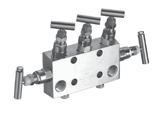 Differential Pressure Manifold Valves -EH37 FIVE VALVE MANIFOLD: BARSTOCK DIRECT MOUNT SINGLE EQUALIZER DESIGN The EH37 is similar to the EM74 in function, but is designed for direct mounting to the