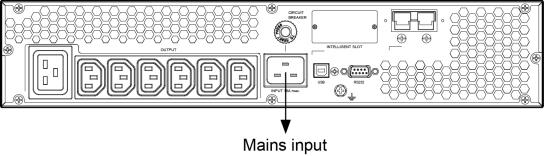 UPS2000-G-2KRTS UPS2000-G-2KRTL Mains input UPS2000-G-3KRTS Mains input UPS2000-G-3KRTL Mains input 4 Installing
