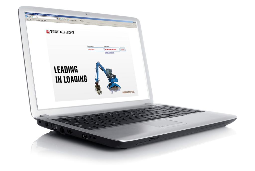 The new Terex Fuchs Telematics system available on Tier 4 machines offers a modern solution to help you analyze and optimize the efficiency of your machines.