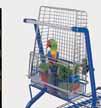 Long basket Slat support Long basket Basket in folded position Design Robust oval tube construction with round tube handle and