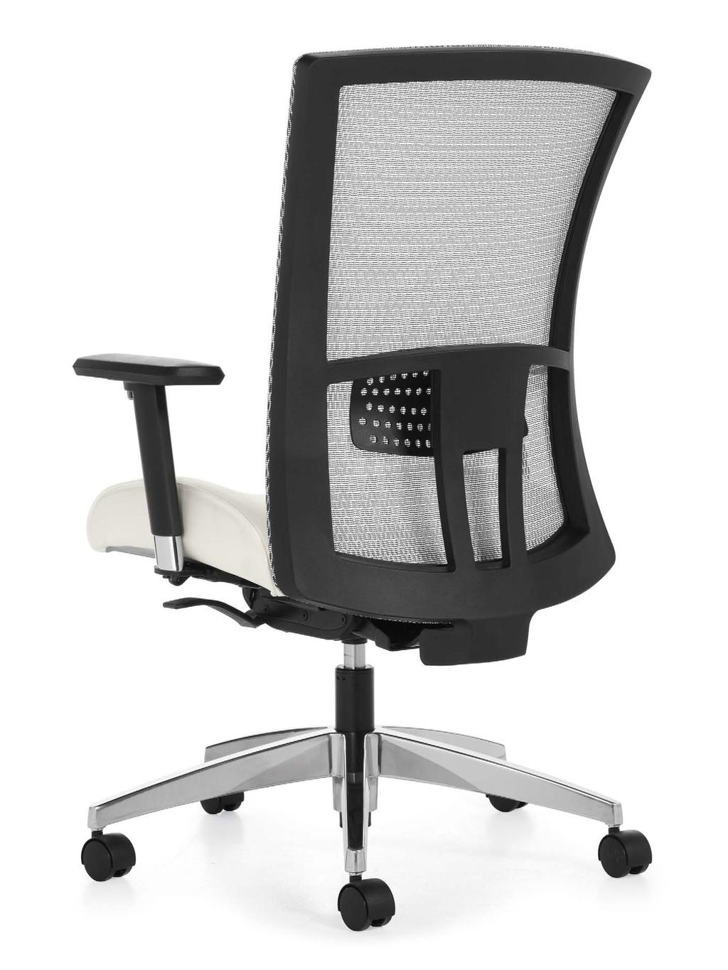 Task chair with upholstered back Task