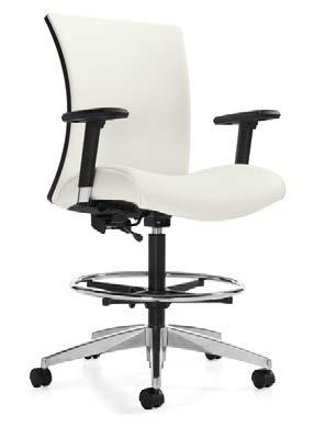 back Meeting chair with upholstered back Drafting stool with upholstered