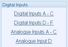 Edit Inputs 2.4.4 DIGITAL INPUTS The Digital Inputs section is subdivided into smaller sections. Select the required section with the mouse. 2.4.4.1 DIGITAL INPUTS Input function.