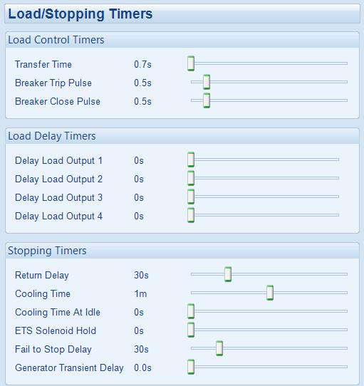 Edit Timers 2.6.2 LOAD / STOPPING TIMERS Click and drag to change the setting.