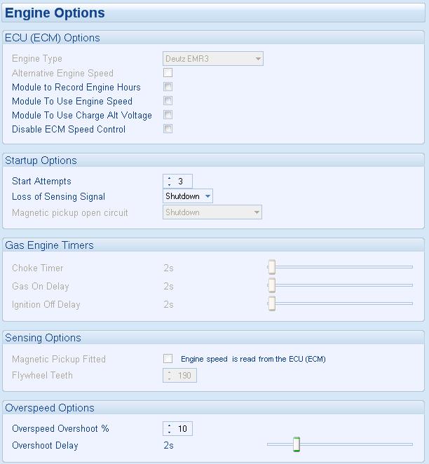 Edit Engine 2.9.4 ENGINE OPTIONS These items are read only and not adjustable. To change these items, visit the Module Application menu.
