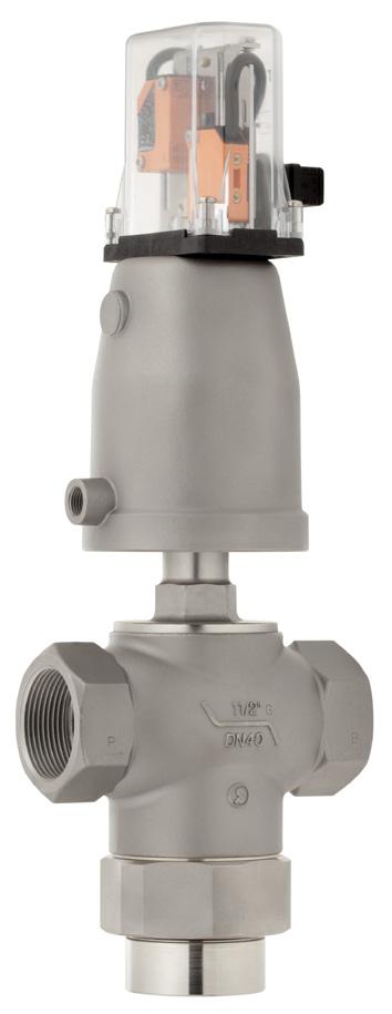 /-Way Valve 78 DN up to DN Pneumatically operated /-way valve in stainless steel for the control of neutral, slightly aggressive and highly aggressive media.