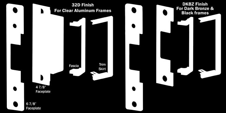 Key Features: The two most common faceplate sizes for aluminum frames