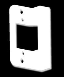 258 Faceplate 80% less frame cutting when compared to typical 4 7/8 electric strike installations. For new or replacement installations in aluminum frames.