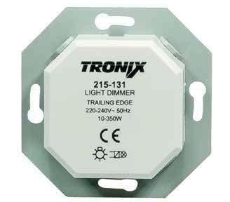 nr. 215-11 215-12 Plate for 215-11 Tronix Universal Led Dimmer - Trailing edge 1-10V Dali The Tronix Universal Trailing Edge Dimmer is one of our sales runners. Why?