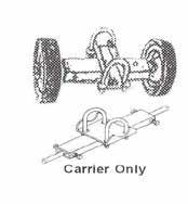 between wheels 32280 4 9.40 lb. 32290 32285 4 11.50 lb. 32295 12" Wide carrier only 32305 10 5.50 lb. 1 5/8" or 1 7/8" Frame, 8" Wheel 6" Wide Distance between wheels 551177 4 9.