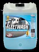 CLEANING DETERGENTS FLEET WASH Hi-Tec Fleetwash is a coconut oil based detergent formulation containing inorganic phosphates for the purpose of removing dirt, mud, oil film and road grime from all