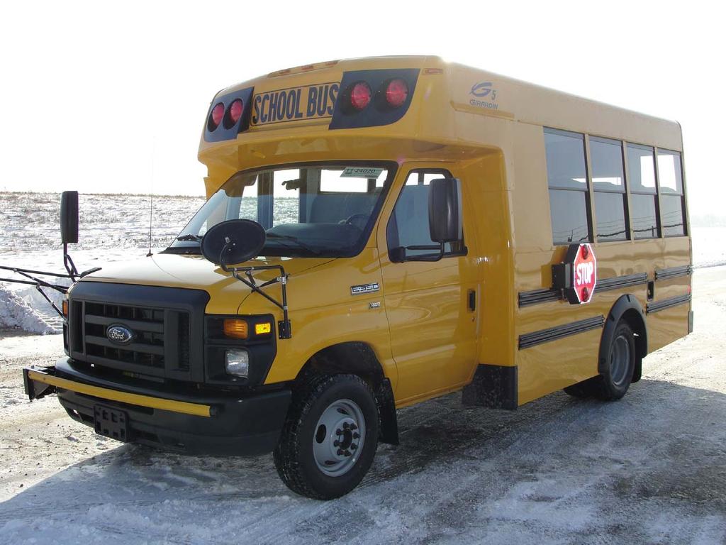 Test Vehicle: 2011 Girardin Micro Bird School Bus NHTSA No.