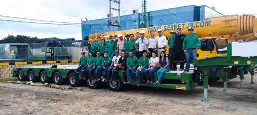 NETWORK TO THE MAX 10 Complete semi-trailer fleet delivered Faymonville equips Serpet The still-young company Serpet was founded in the rapidly developing region of Yopal in Colombia.