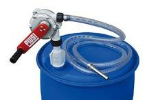 Adblue Hand Pump Piusi F00332A50 Self priming, instant flow, 38 litres per 100 revolutions, Rotary Style c/w 2.5m x Hose and St/St Spout. 2 BSP Drum Adaptor.