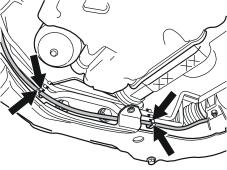 In order to push the upper power steering pipe to one side, the rubber coated clamp on the upper side of the front edge of the subframe may need to be removed.
