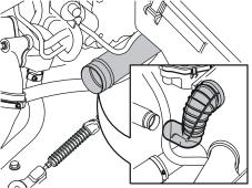 from its mounting in the left-hand front member R2000398 Move the air cleaner (ACL) away from the gearbox by tying it up with a chord or similar.