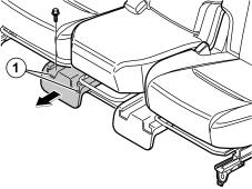 R8504171 6 Remove the panel for the front seat mountings for the right-hand seat/middle seat in the second row.
