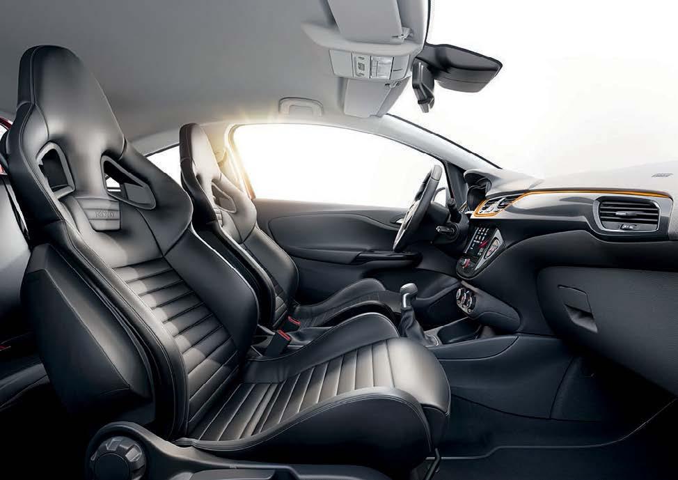 TRIMS AND SURFACES Impress from the inside out. Premium fabrics and textures give the Corsa s interior a top-class look and feel. Wing-shaped panels create the impression of even more space.
