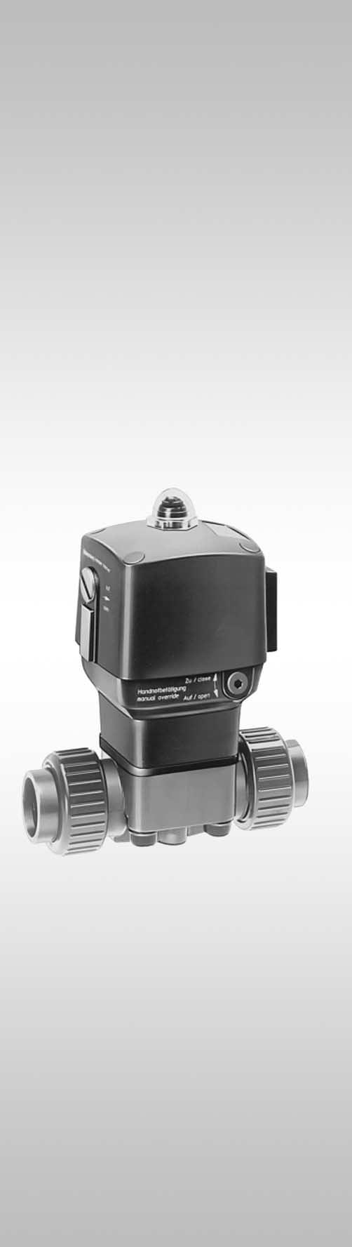 Diaphragm Valve, Plastic Construction The pneumatically operated 2/2 way diaphragm valve GEMÜ is a corrosionresistant all plastic construction.