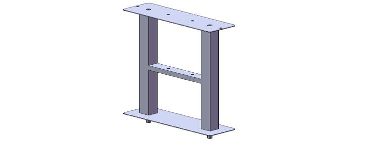 SHELF SPECIALS AND REAGENT SHELVING REAGENT FRAME SUPPORT POWDER COATED STEEL SQUARE TUBE ASSEMBLY.