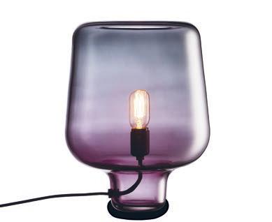Mouth blown glass Shade colour: Faded purple