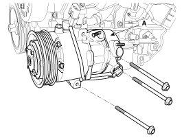 11. Install the water pump pulley (A). Tightening torque: 9.8 11.8 N.m (1.0 1.2 kgf.m, 7.2 8.7 lb ft) 12.