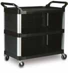 Lockable doors secure contents. Slidable top drawer. Compatible with FG335388BLA Refuse Bin and FG335488BLA Utility Bin.