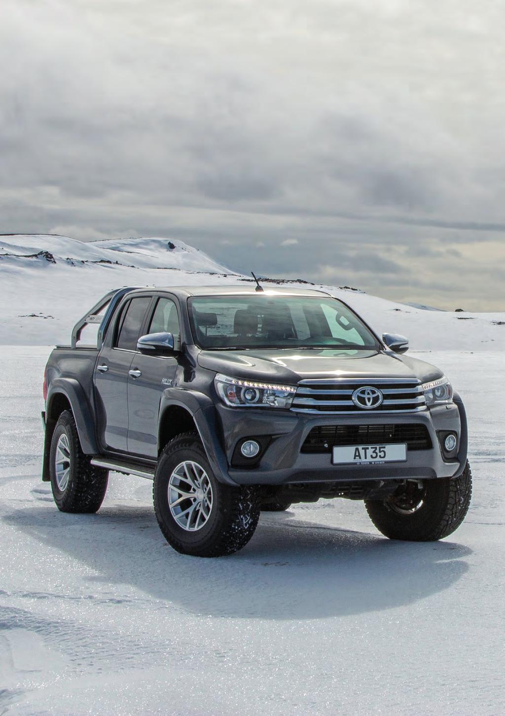 ENGINEERED FROM EXPLORATION MADE FOR ADVENTURE The re-engineered Arctic Trucks Toyota Hilux has driven to both poles and far beyond, with over 300,000km