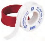 fabric reinforced sealing strip for metal- and plastic threaded connections. CHARACTERISTICS: can be corrected up to 180, suitable for e.g. (tap)water, steam, gas LPG, Glycol, (compressed) air and attenuated acids and bases of plastic, metal, or a combination of both.