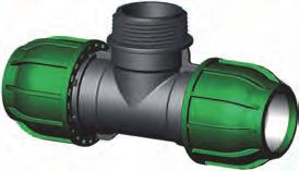 COMPRESSION FITTINGS FOR PE PIPE 90 TEE WITH THREADED MALE OFFTAKE code 190 SIZE ARTNR. EURO QNT.