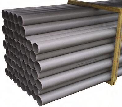 PVC WASTE PIPES PVC WASTE PIPES WASTE PIPES GREY WITHOUT SOCKET code 403 Pipes with SN8 and SN4 Komo-cert. according to NEN 7045 and 7029 for sewer drainage and sewer press piping.