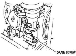 TROUBLESHOOTING Storage 1 Drain the carburetor by loosening the screw. Drain the petrol into a suitable container. WARNING Petrol is extremely flammable and is explosive under certain conditions.